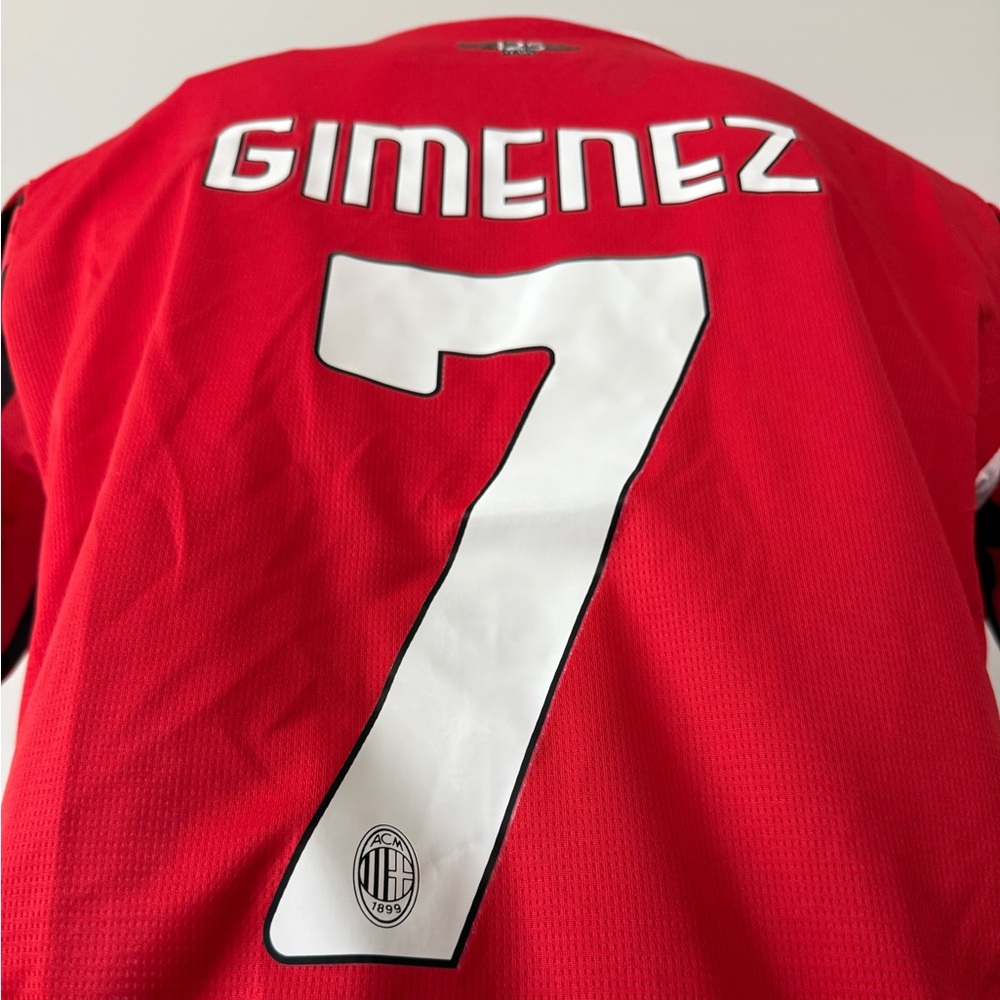 Santiago Gimenez #7 AC Milan New Men’s Serie A Puma Home Soccer Jersey - Picture 9 of 10